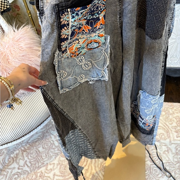 🆕 Oli & Hali Washed Multi‎ Patchwork
Tencel Overall wear Wide Leg OR jogger - Picture 8 of 10